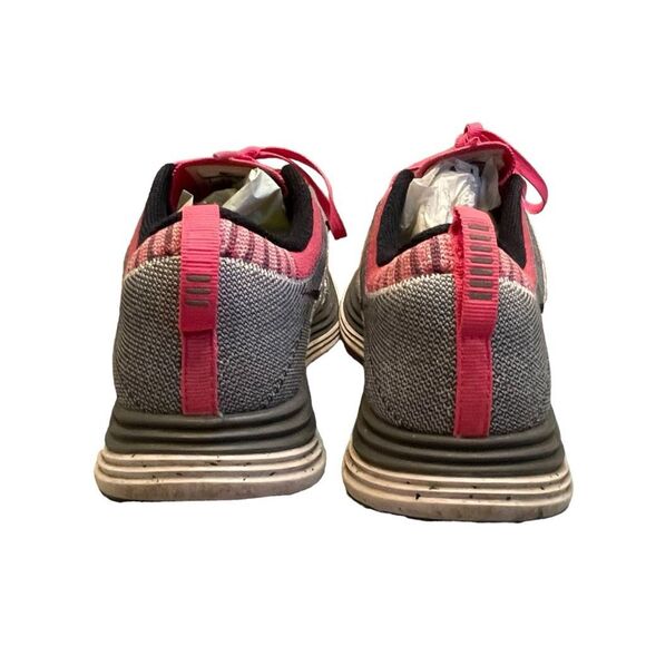 Nike Free Flyknit One Running Shoes Sneakers Grey Pink Athletic Mesh Upper 8 - Picture 3 of 9